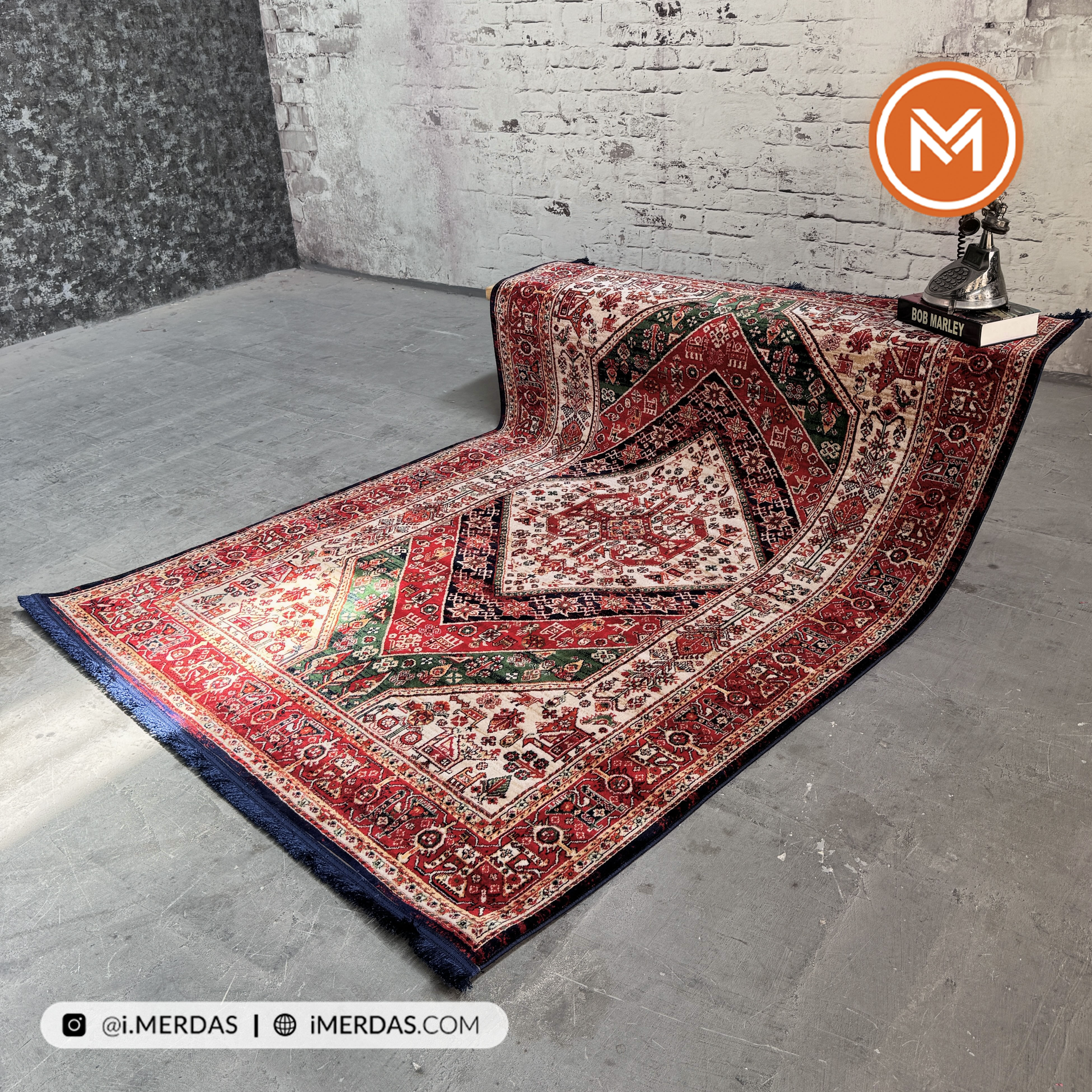 فرش گبه هرمس پلاس کد 6656 زمینه تمام رنگ